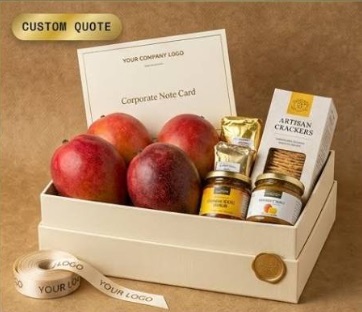 Custom-branded bulk corporate mango gifting boxes for companies across India